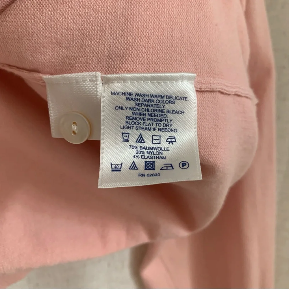 Land’s End Baby Pink Baumwolle Button Down Cardigan XLP Petite - Picture 3 of 4